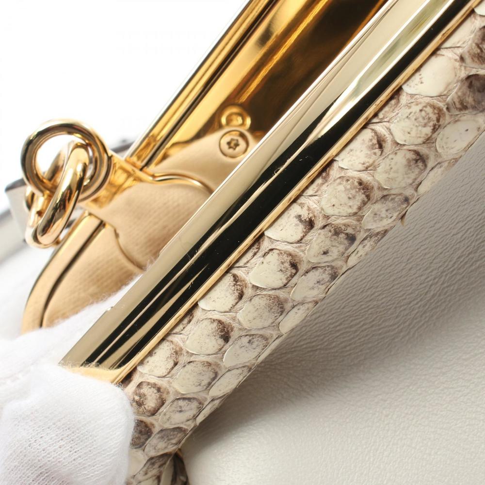 Fendi First Small Shoulder Bag Python Leather Whi… - image 7